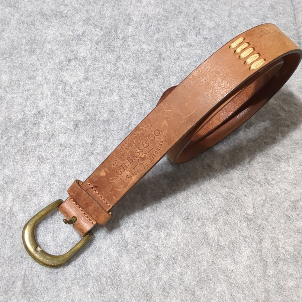 G.H. BASS & CO. GENUINE LEATHER BELT SIZE 34